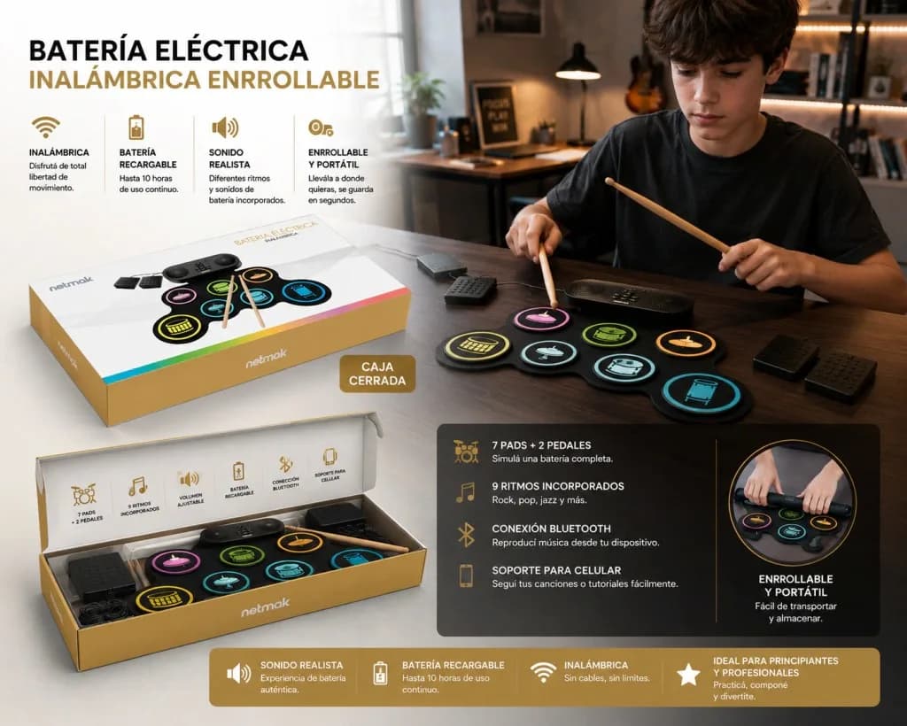 Bateria Electrica Inal Netmak Nm-drum