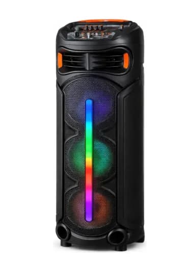 Parlante Seisa YX-H8307A 8" X3 con Microfono Inalambrico y Luces LED