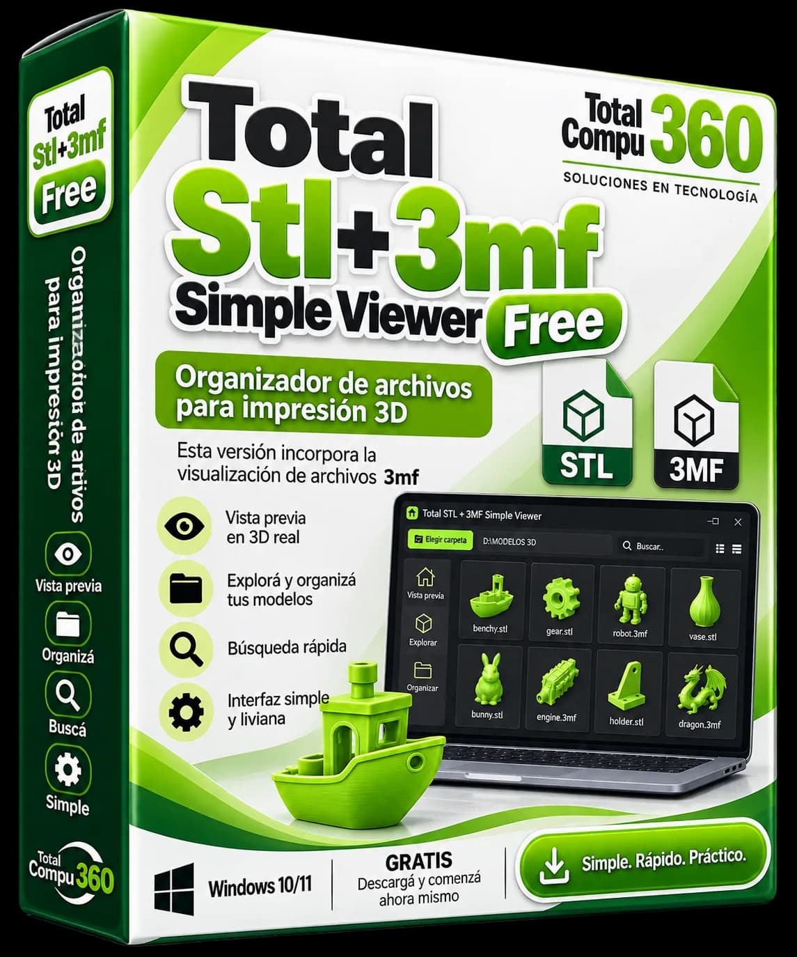 Total STL + 3MF · Simple Viewer Free