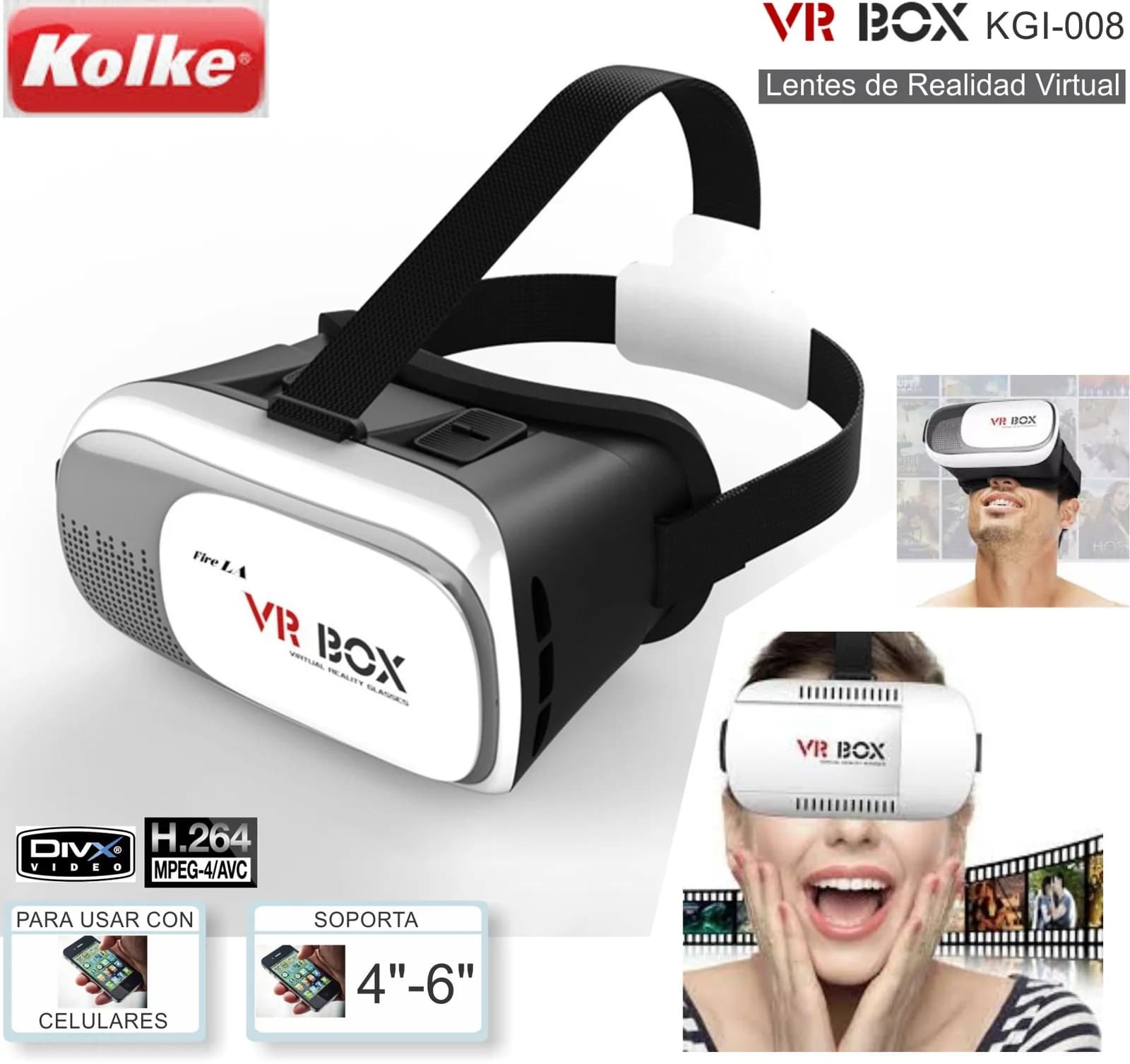 Casco de Realidad Virtual Vr Kolke Kgi-008