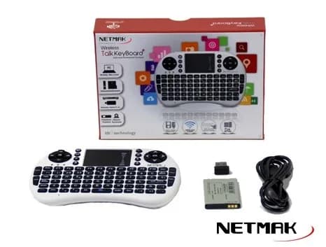 Mini Teclado Inalámbrico Smart Tv NM-KB980W Netmak