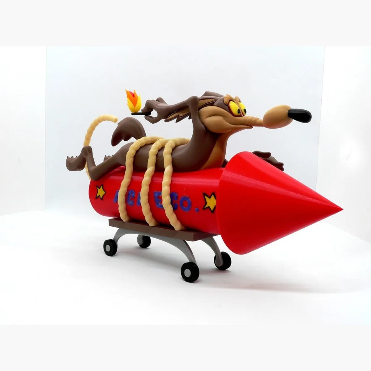 Coyote en Cohete ACME (El Coyote) - Impresion 3D