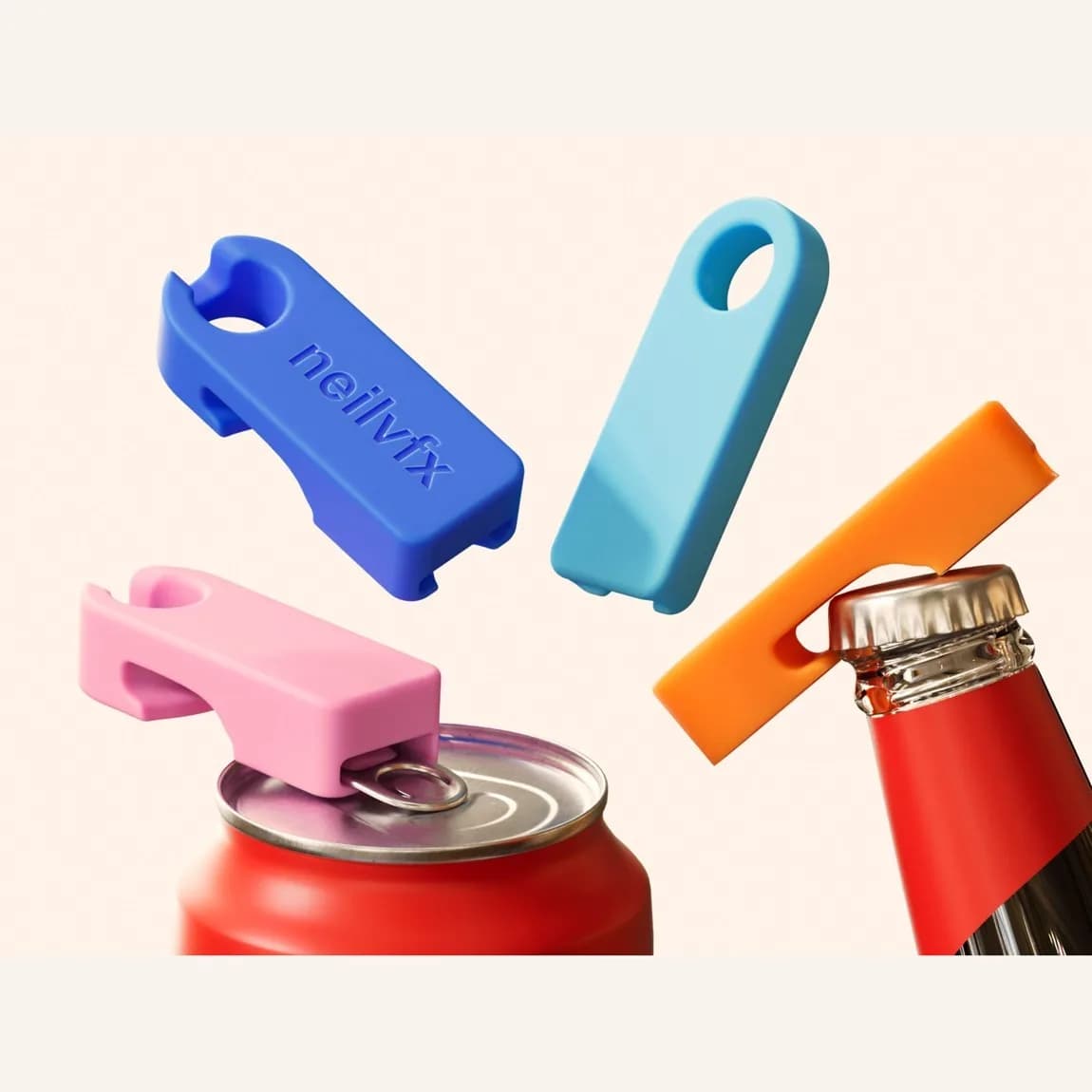 Abridor de Botellas y Latas tipo Llavero - Impresion 3D