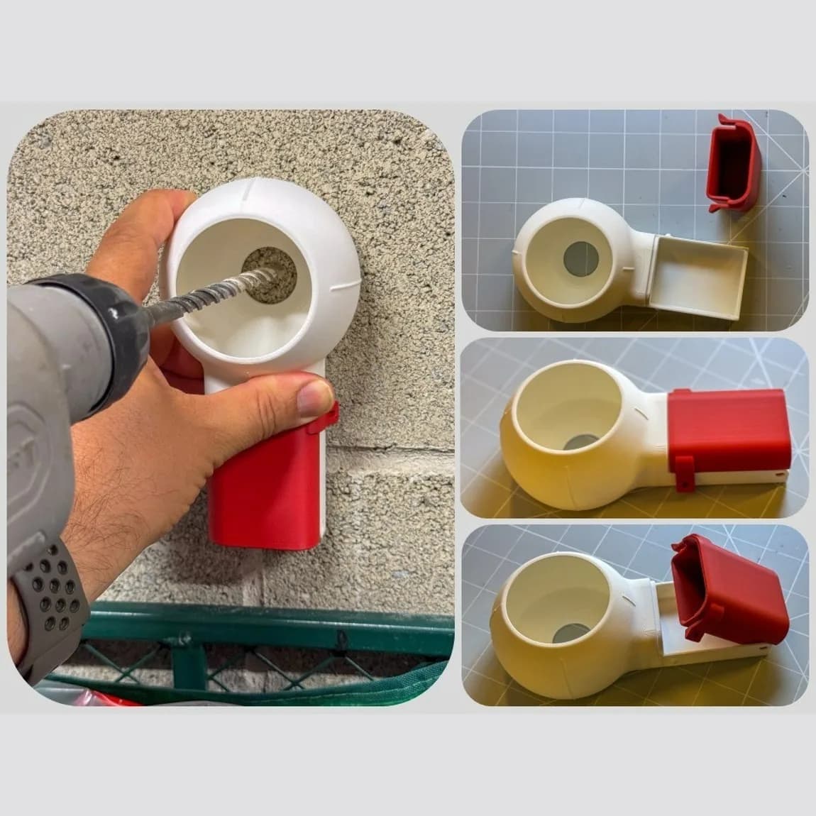 Contenedor Recoge-Polvo para Taladro (chico) - Impresion 3D