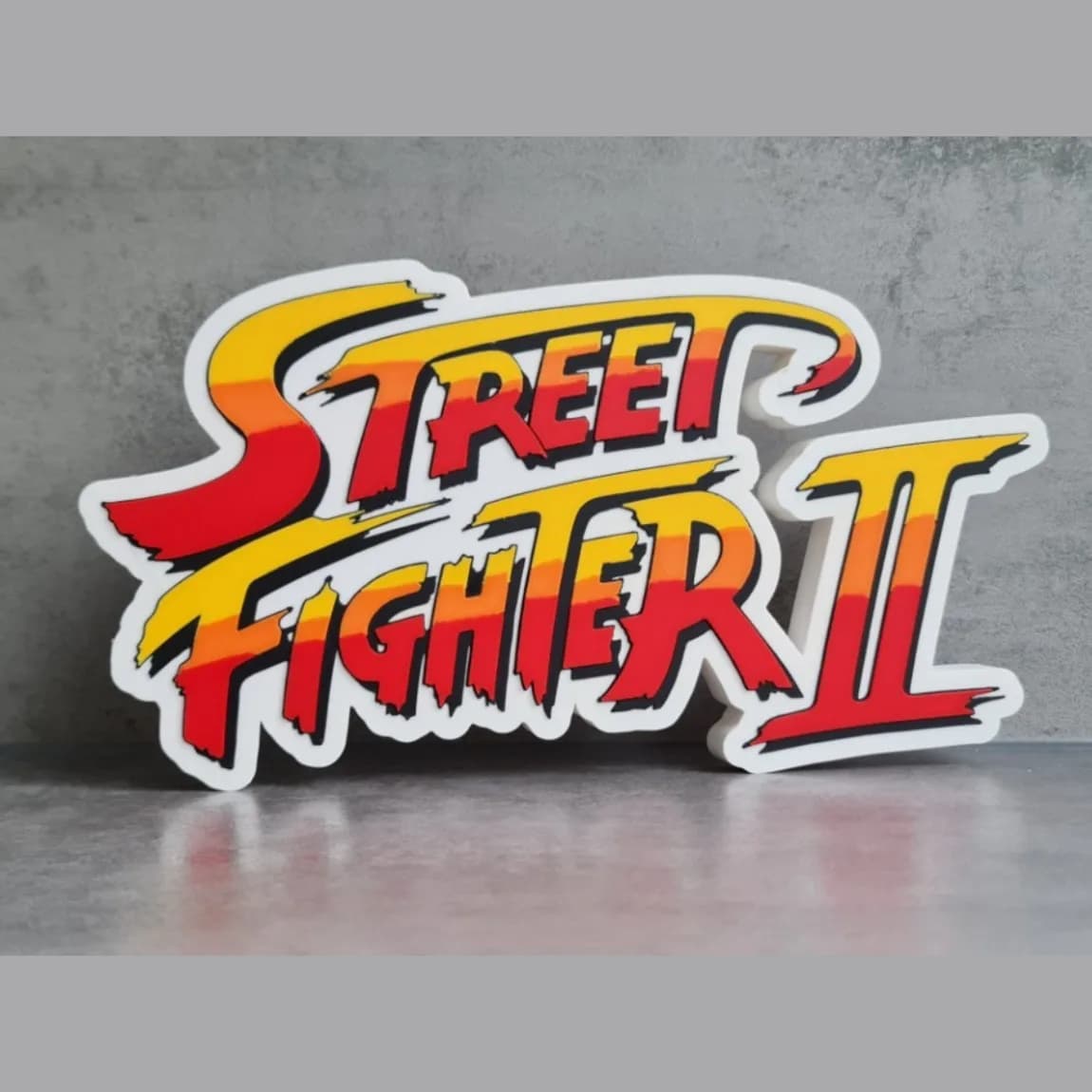 Cartel / Logo Street Fighter II (3D de pie)