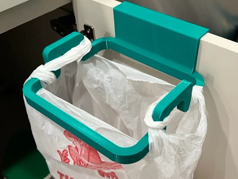 Soporte para bolsa de residuos bajo mesada - Impresión 3D en PETG
