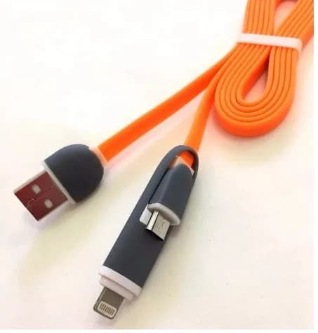Cable de datos Usb 2 En 1para Iphone + microUsb