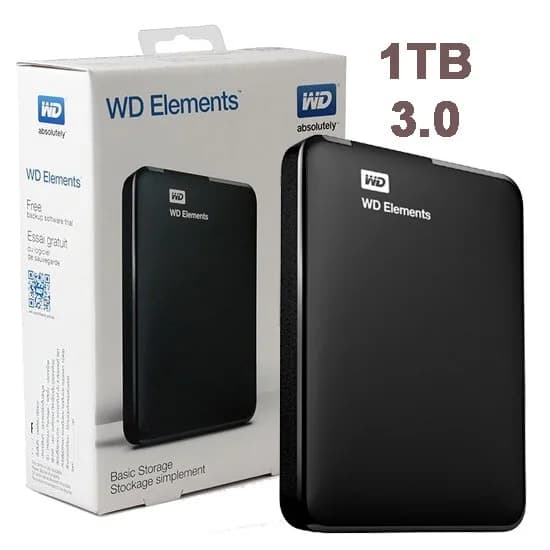 Disco Duro Externo Western Digital Elements 1TB USB 3.0