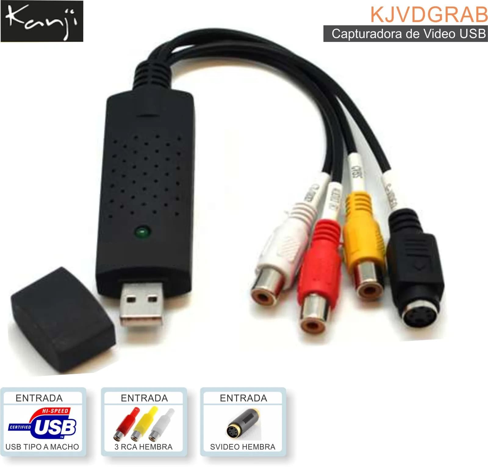Capturadora de Video Kanji USB Kjvdgrab