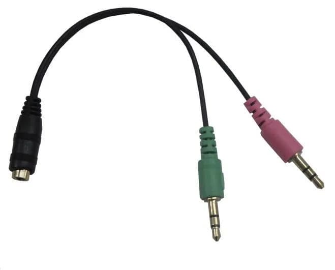 Adaptador 2 stereo macho a hembra de 3 contactos NSADST2ST3
