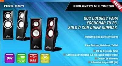 PARLANTE 2.0 USB
PLATEADO Noganet NGS-057PN