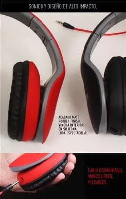 Noga Auricular Vincha Rubber Negro X-2610