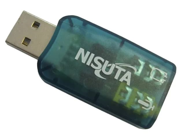 Conversor USB a Audio 2.1 (NSCOUSAU2) Mic y Parlantes