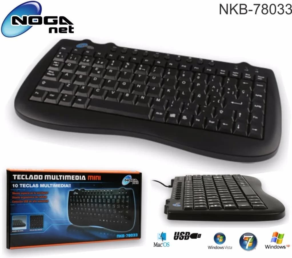 Mini Teclado Multimedia Usb Español Noga Nkb-78033