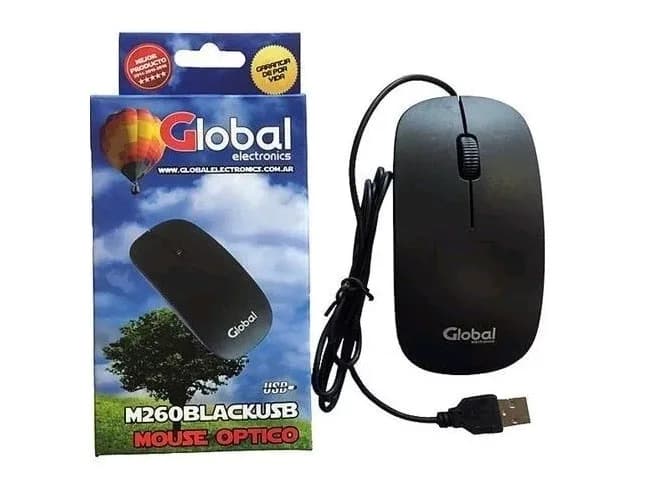 Mouse Optico Usb Global M260 Negro