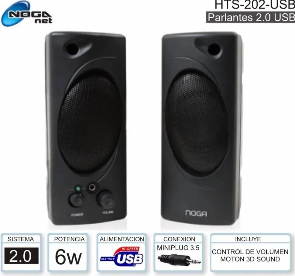 Parlante 2.0 Noga HTS-202