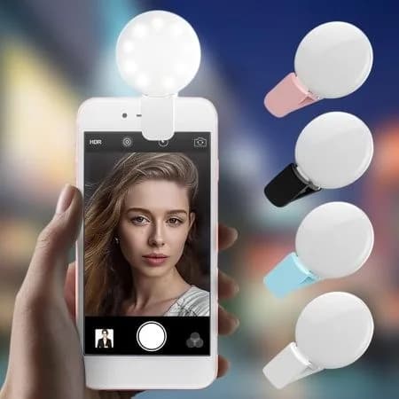 Aro Luz Led Selfie Miniq Portatil Clip Para Celulares