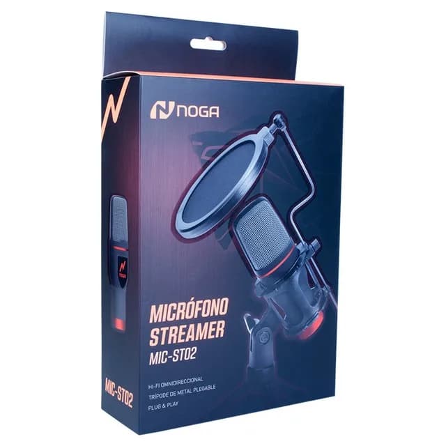 Micrófono Streamer Hifi Omnidireccional Graba Filtro Tripode