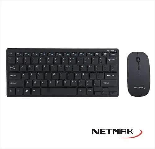 Teclado y Mouse Netmak Inalamb NM-KB570B Negro Ultra Slim