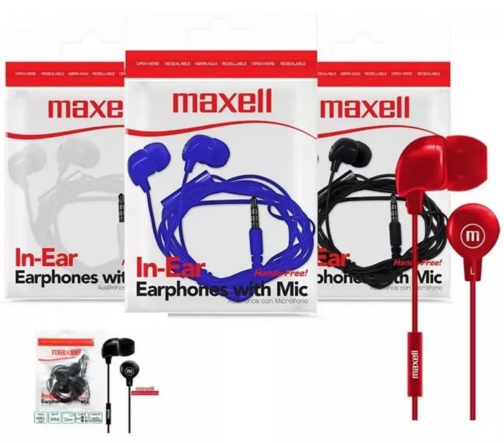 Artículo: AURICULAR MAXELL IN-BAX M/ LIBRES IN EAR BOLSA