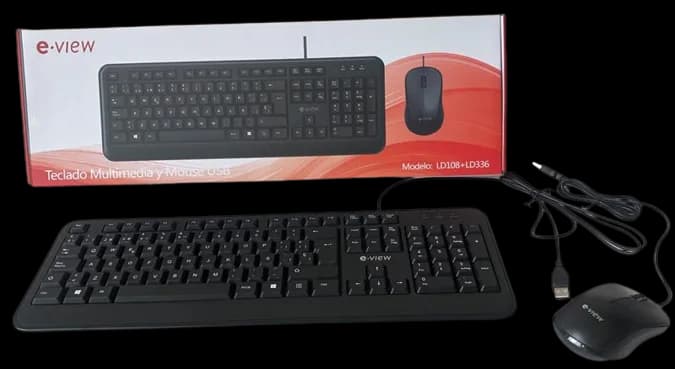 E-view Teclado y Mouse USB LD108+LD336