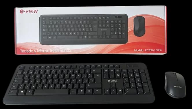 E-view Teclado y Mouse Inalambrico LD208+LD936