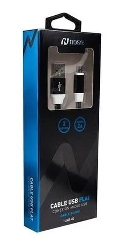 Cable Usb Flat Noga A MicroUsb Resistente 2 Metros 2a