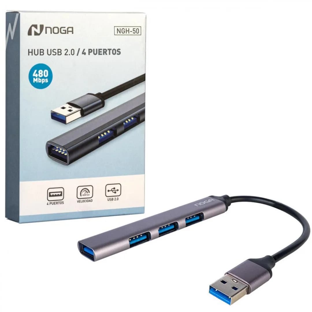 Hub Noganet USB 4 Puertos NGH-50480 Mbps