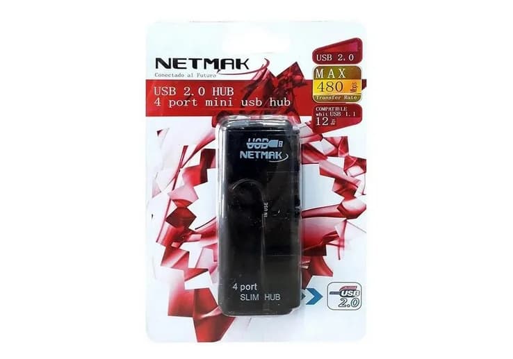 Hub Usb 2.0 Nm-ac05 Slim 4 Puertos