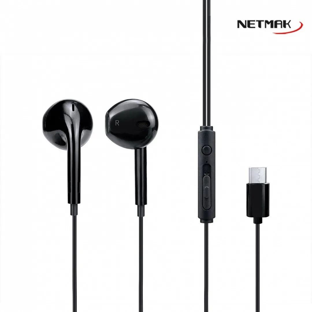 Auricular Netmak NM-UR90 Tipo C In Ear
