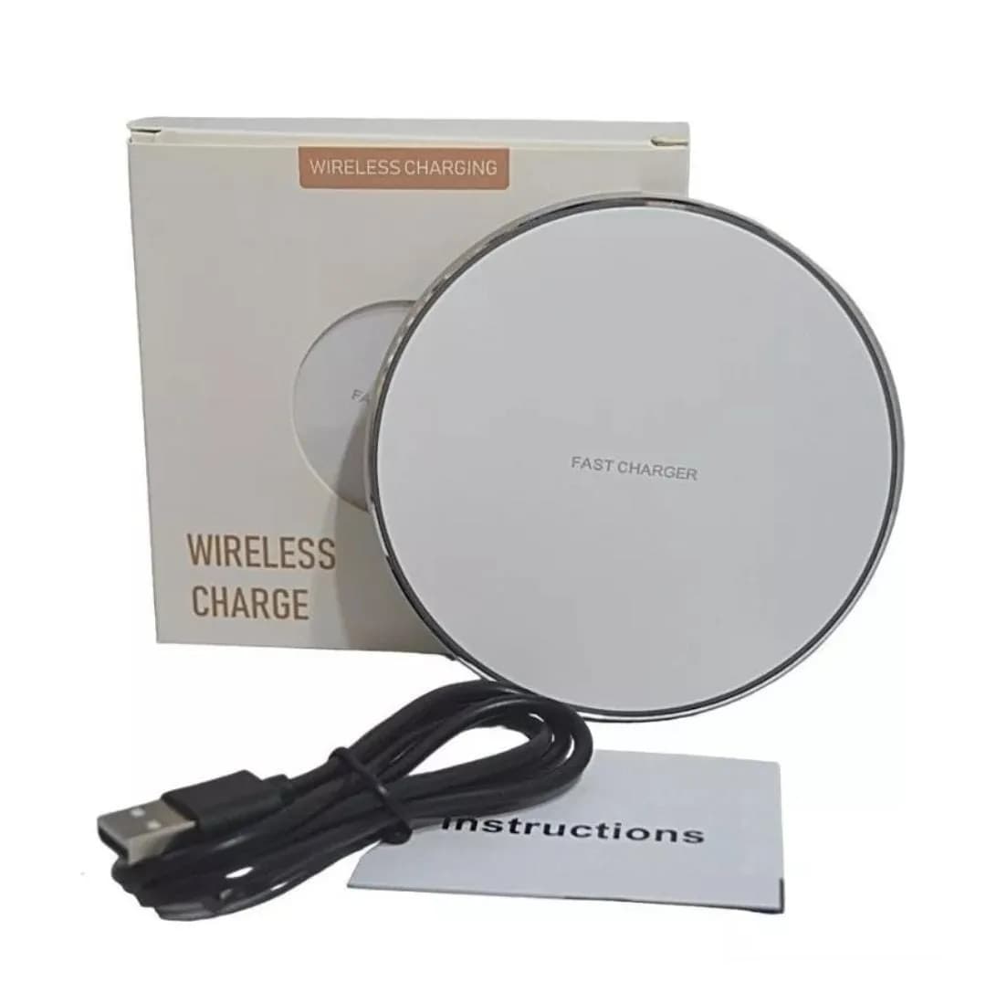 Cargador iPhone Samsung Huawei Inalambrico 15w Carga Rápida Color Blanco
