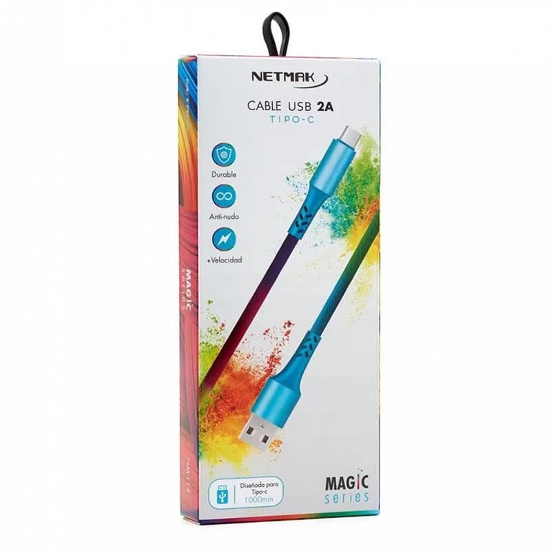 Cable Netmak Usb a Tipo C 1Metro Magic Series