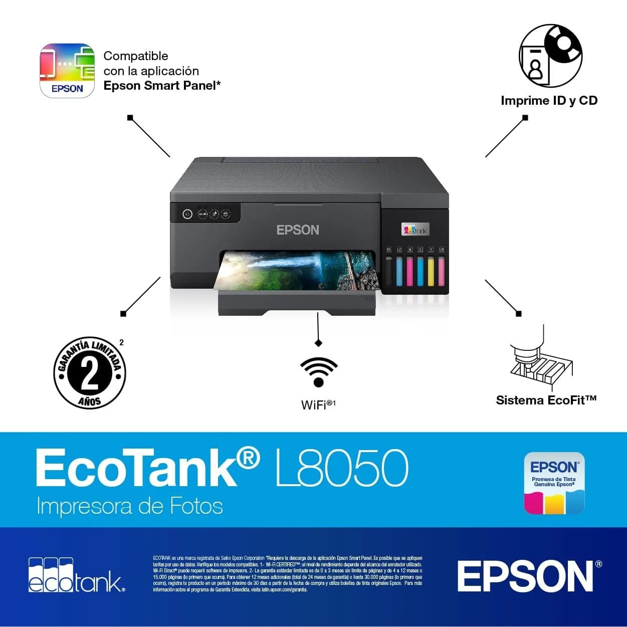 Impresora fotográfica multifunción Epson L8050 EcoTank