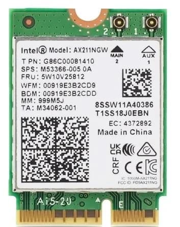 Placa De Red M.2 Key E Intel Ax211ngw Wifi 6e Bluetooth 5.3