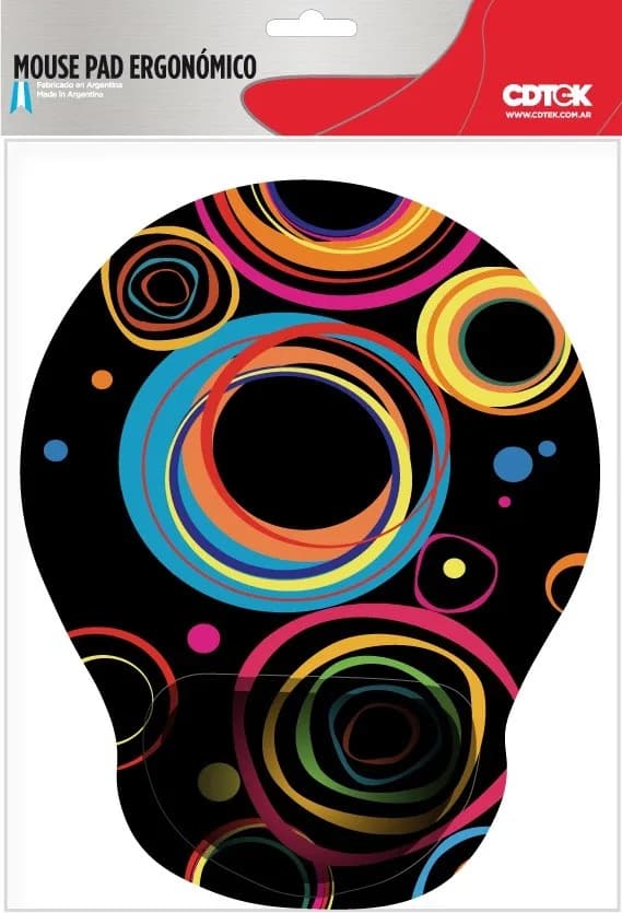 Mouse Pad con Apoya Muñeca de Gel Est 3 Círculos